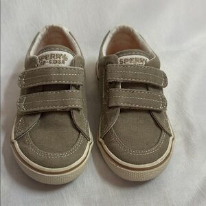 Sperry Kids Top Siders Tan Canvas Sneakers 8M